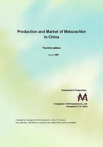 Production and Market of Metazachlor in China